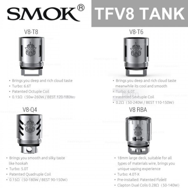 Smok TFV8 V8 T8 0.15Ohm - Imagen 2
