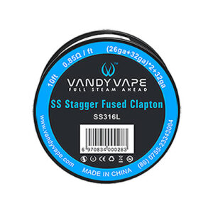 HILO RESISTIVO VANDY VAPE SS316L SS Stagger Fused Clapton (26ga+32ga)*2+32ga 10ft