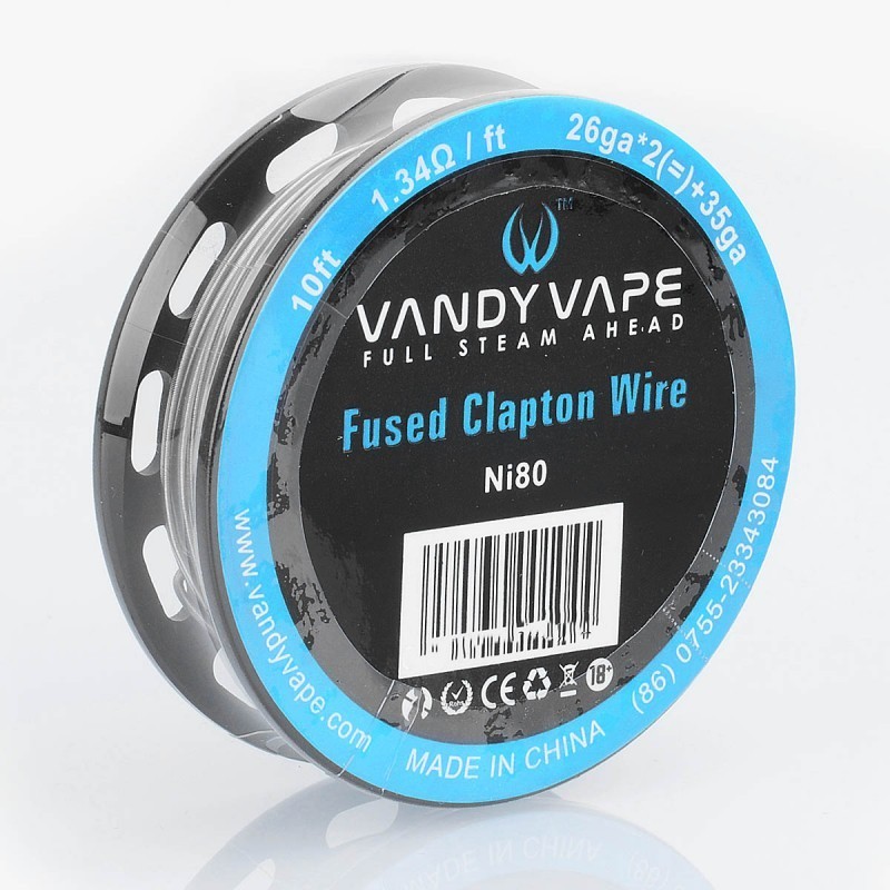 HILO RESISTIVO VANDY VAPE Ni80 Fused Clapton Wire 26ga*2(=)+35ga