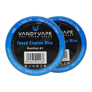 SS316L SS Fused Clapton Wire 24ga*2(=) 32ga 10ft - VANDY VAPE
