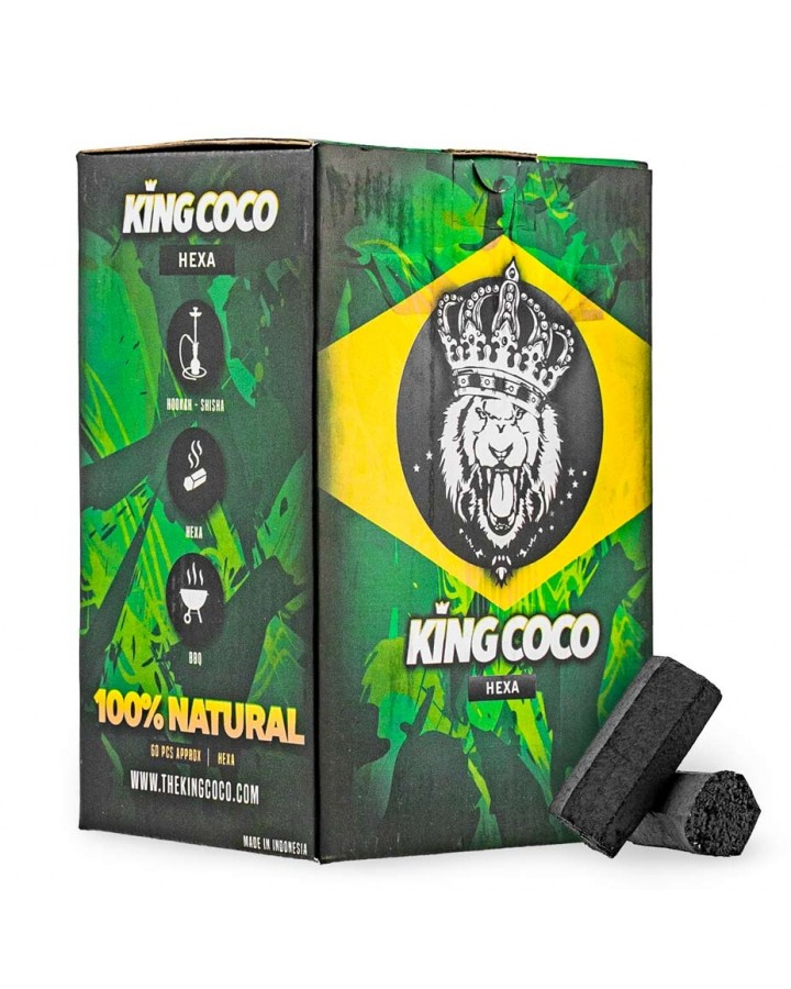 Carbón Natural King Coco 1kg 28mm