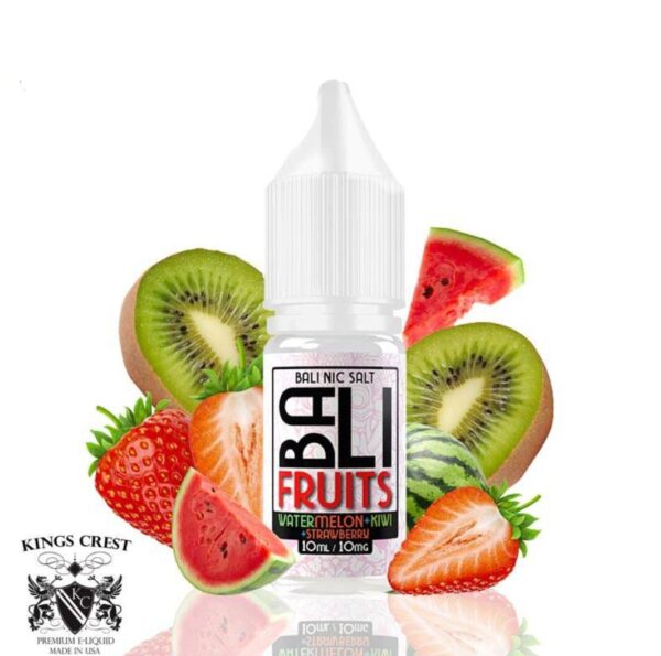 WATERMELON + STRAWBERRY + KIWI 10ML 20MG / BALI FRUITS SALTS BY KINGS CREST
