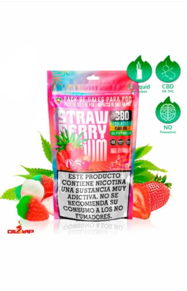 STRAWBERRY GUM - OIL4VAP - CBD - SALTS - 1500MG 30ML