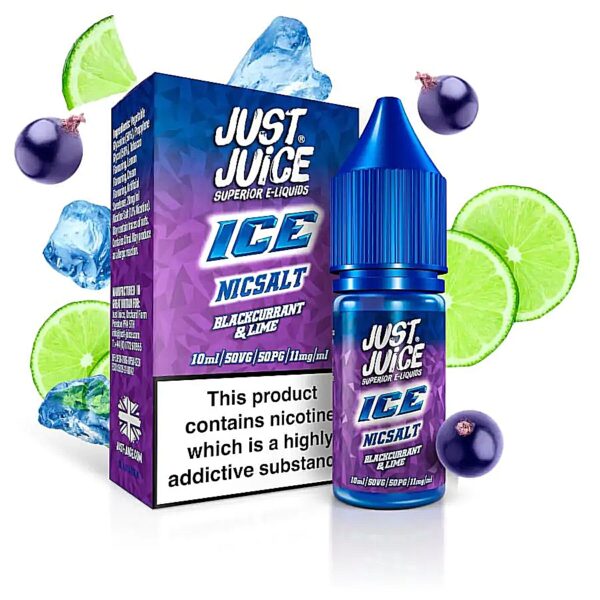 BLACKCURRANT & LIME - JUST JUICE ICE NIC SALT - 20MG