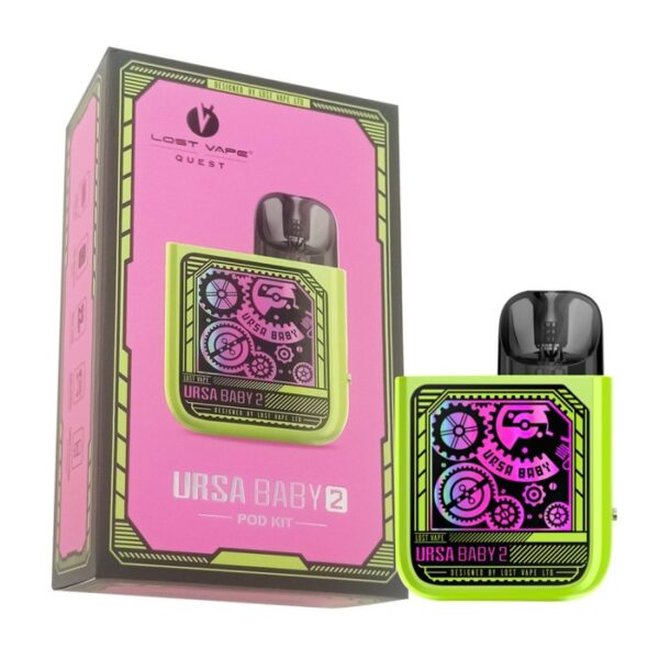 URSA BABY 2 POD KIT - LOST VAPE - POP GREEN X TIME GEAR - Imagen 2
