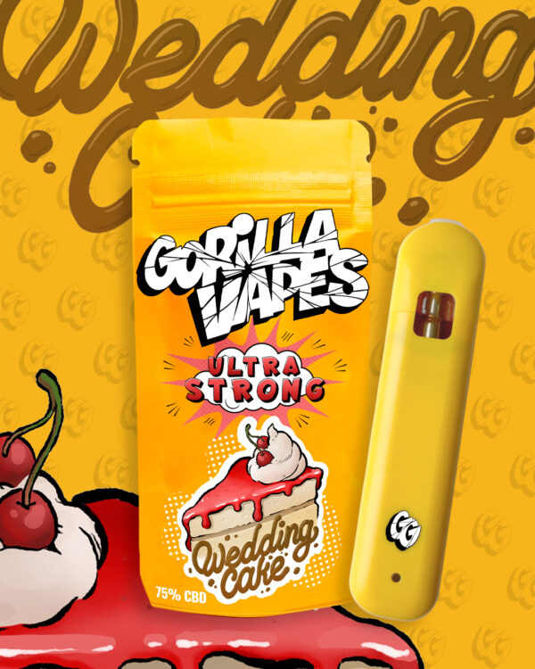 WEDDING CAKE - DESECHABLE CBD - 1ML 75% - GORILLA VAPES