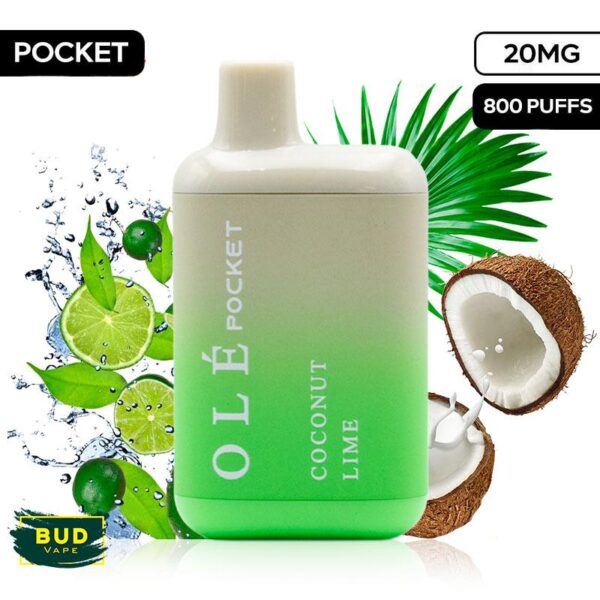 COCONUT LIME / BUD VAPE OLÉ POCKET 800 20MG