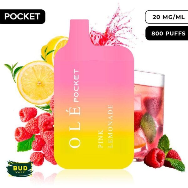 PINK LEMONADE / BUD VAPE OLÉ POCKET 800 20MG