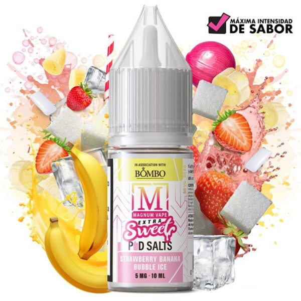 STRAWBERRY BANANA BUBBLE ICE / MAGNUM VAPE EXTRA SWEET POD SALTS 20MG