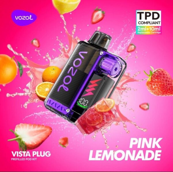 VOZOL VISTA PLUG 10.000 CALADAS LIMONADA ROSA 20MG