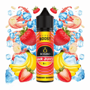 STRAWBERRY BANANA ICE - BOMBO BAR JUICE - AROMA LONGFILL - HYPER BOOST - 5/60ML