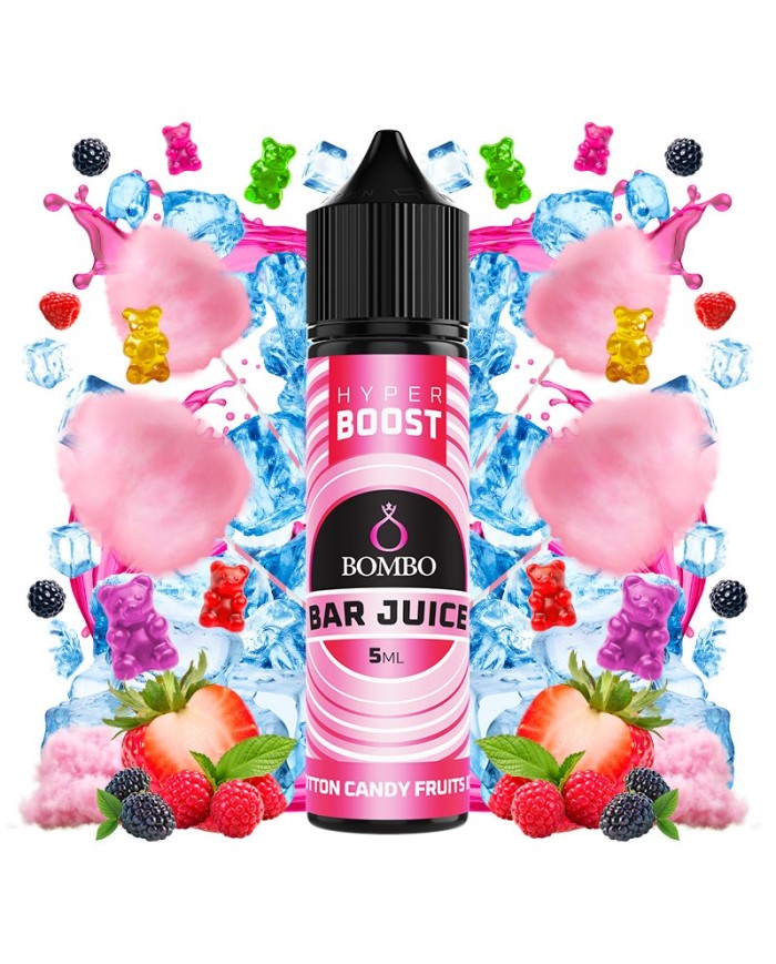 COTTON CANDY FRUITS ICE - BOMBO BAR JUICE - AROMA LONGFILL - HYPER BOOST - 5/60ML